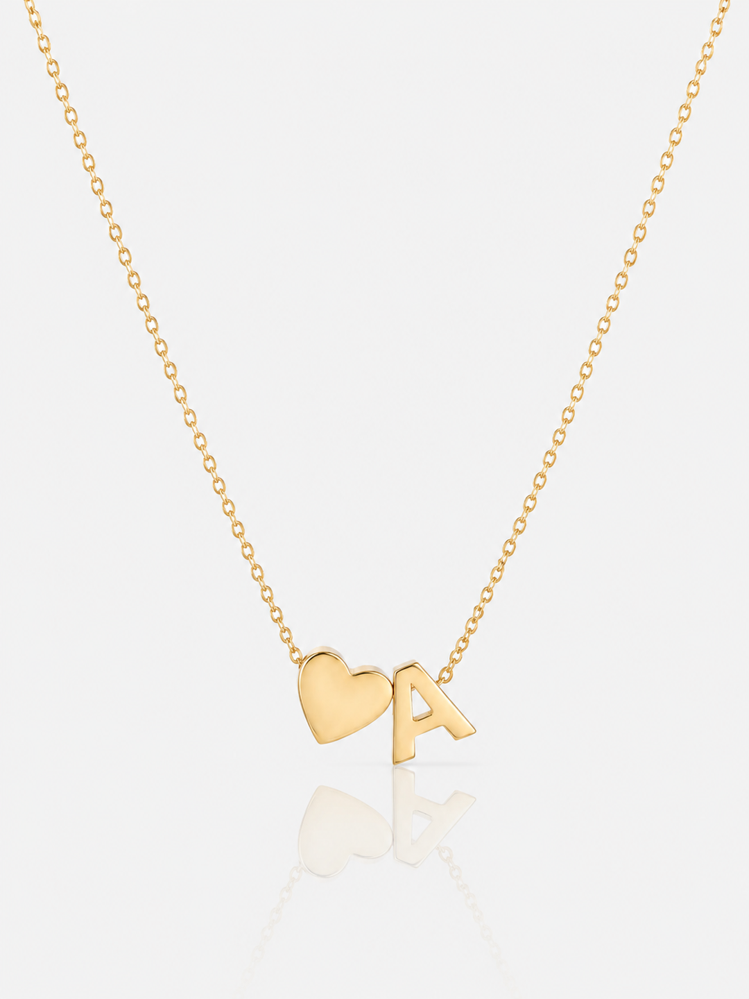 Heart Initial Pendant Necklace
