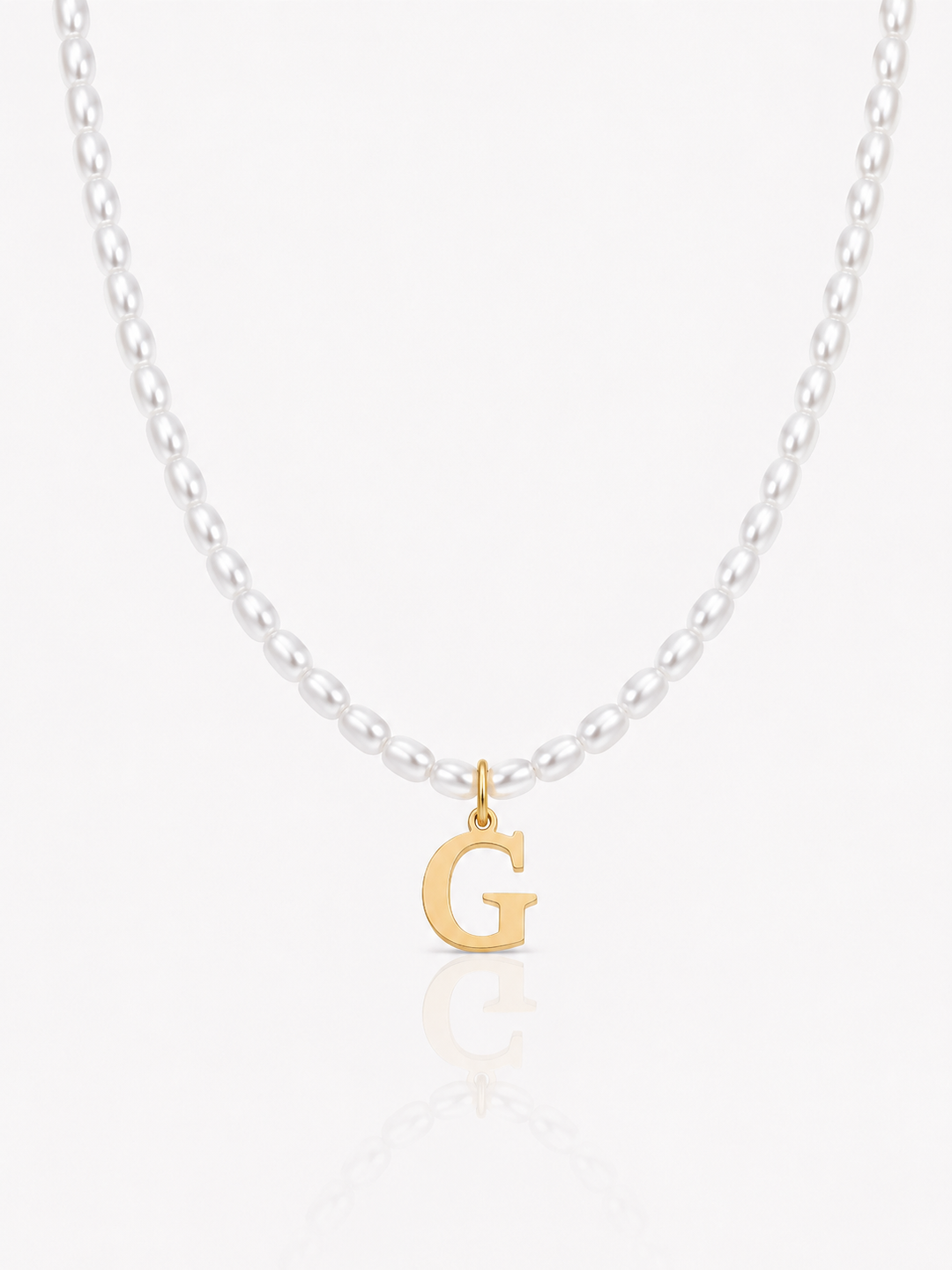 Elora Pearl Initial Necklace