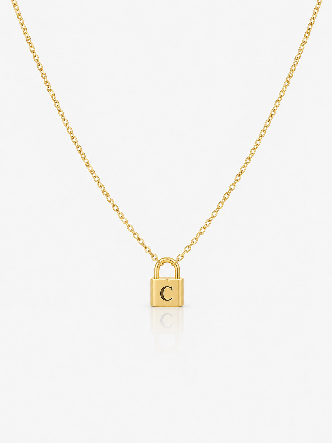 Lucy Initial Necklace in gold