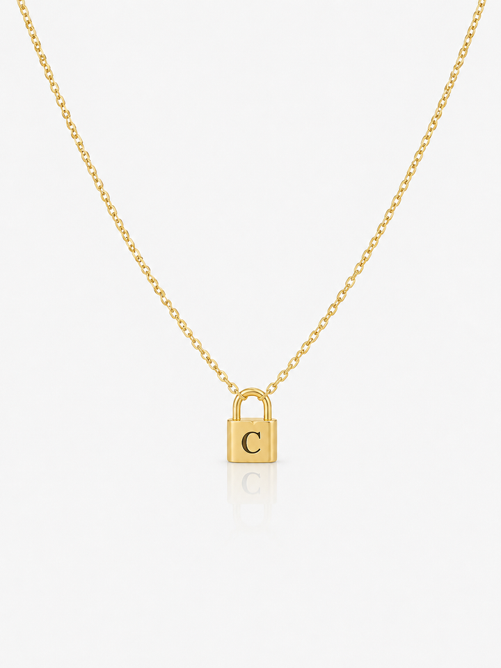 Lucy Initial Necklace in gold