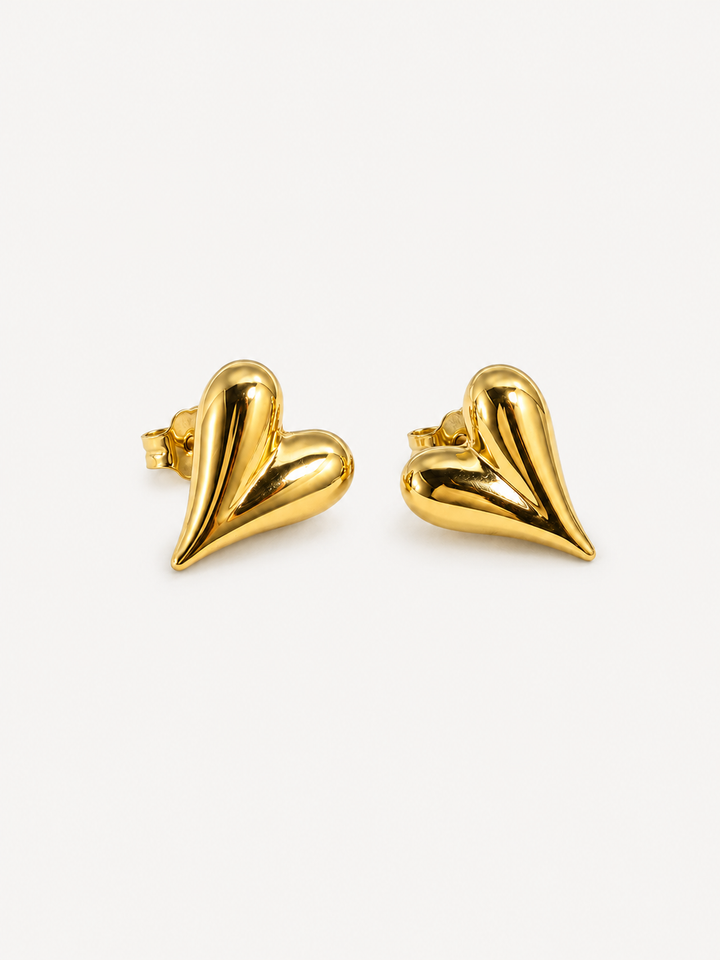 Love Heart Earrings, shown on a plain background