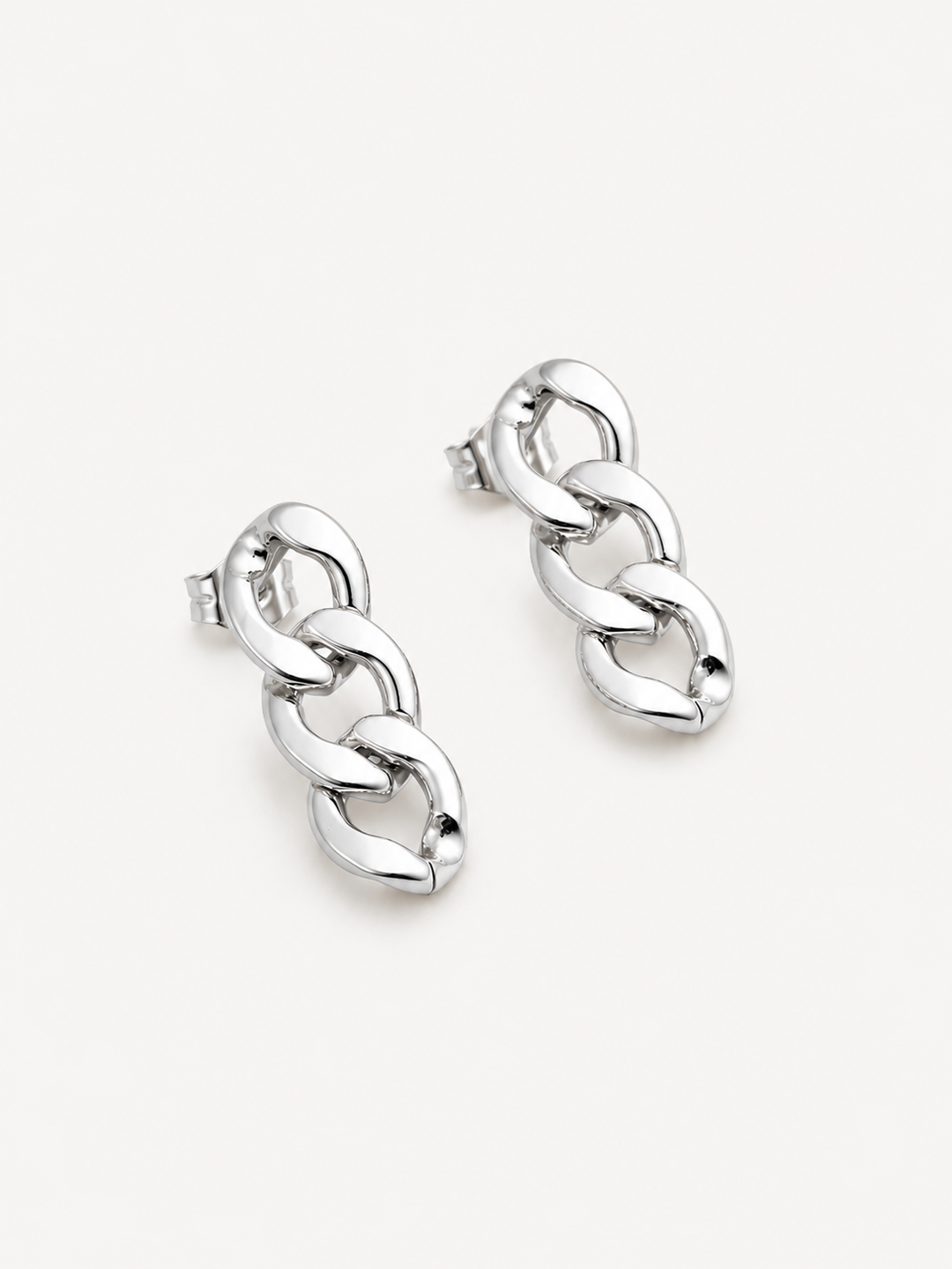 Link Chain Earrings, close-up detail