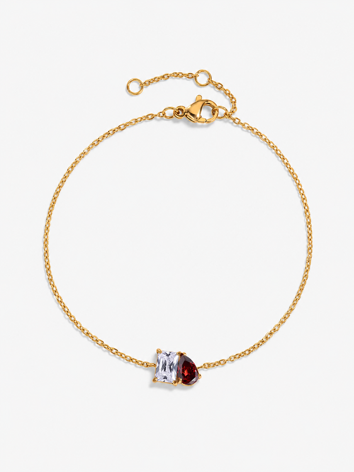 Infinite Love Birthstone Bracelet in gold