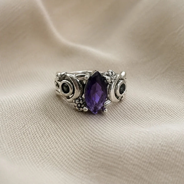 Crescent Moon Accent Ring