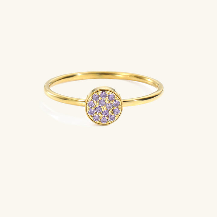 Selene Classic Birthstone Ring, detail view