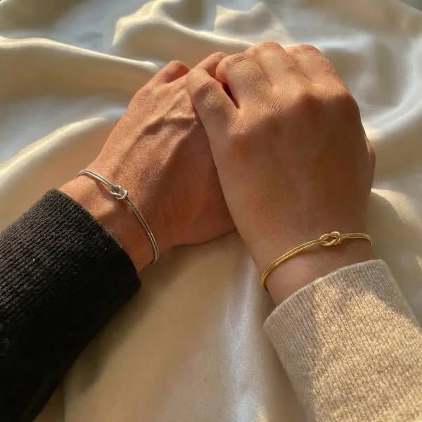 Eternal Bond Knot Bracelets, worn on the wrist
