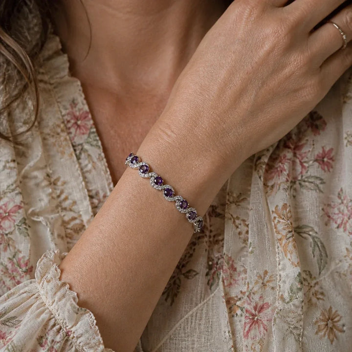 Halo Link Silver-Tone Bracelet