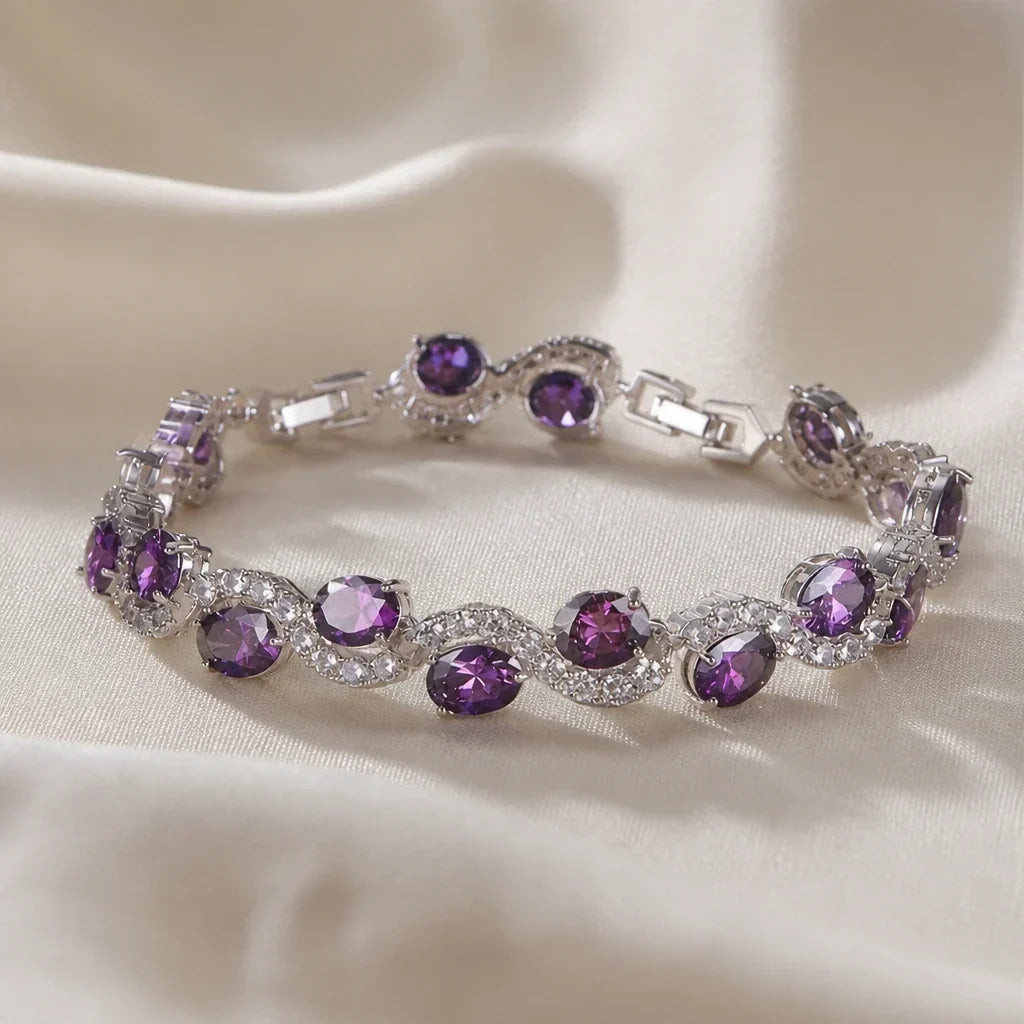 Halo Link Silver-Tone Bracelet