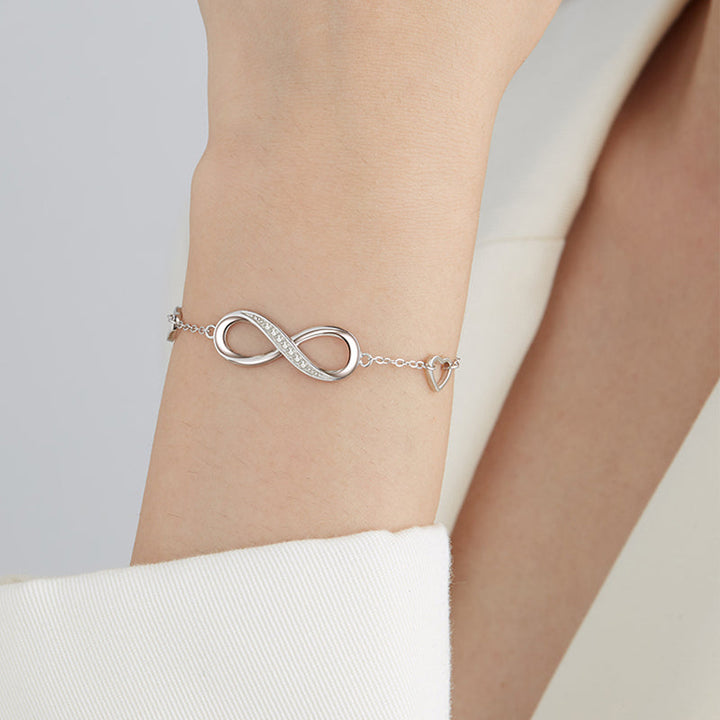 Infinity Bracelet, worn on the wrist