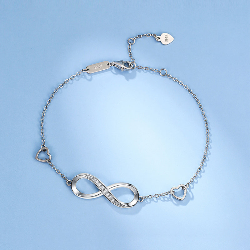 Infinity Bracelet, shown on a plain background