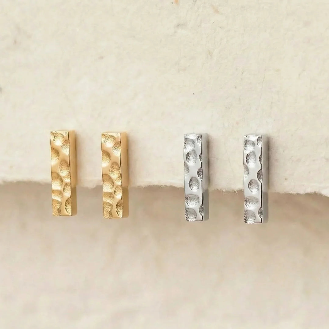 Jasia Stud Earrings, shown on the model