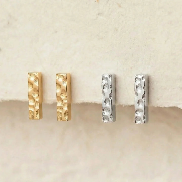 Jasia Stud Earrings, shown on the model