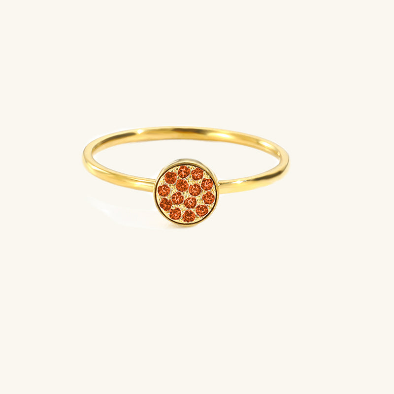Selene Classic Birthstone Ring, shown on a plain background