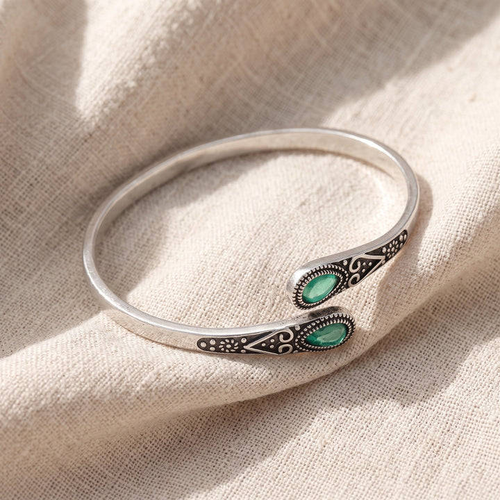 Esmeralda Devereux Emerald Bracelet | Silver-Tone