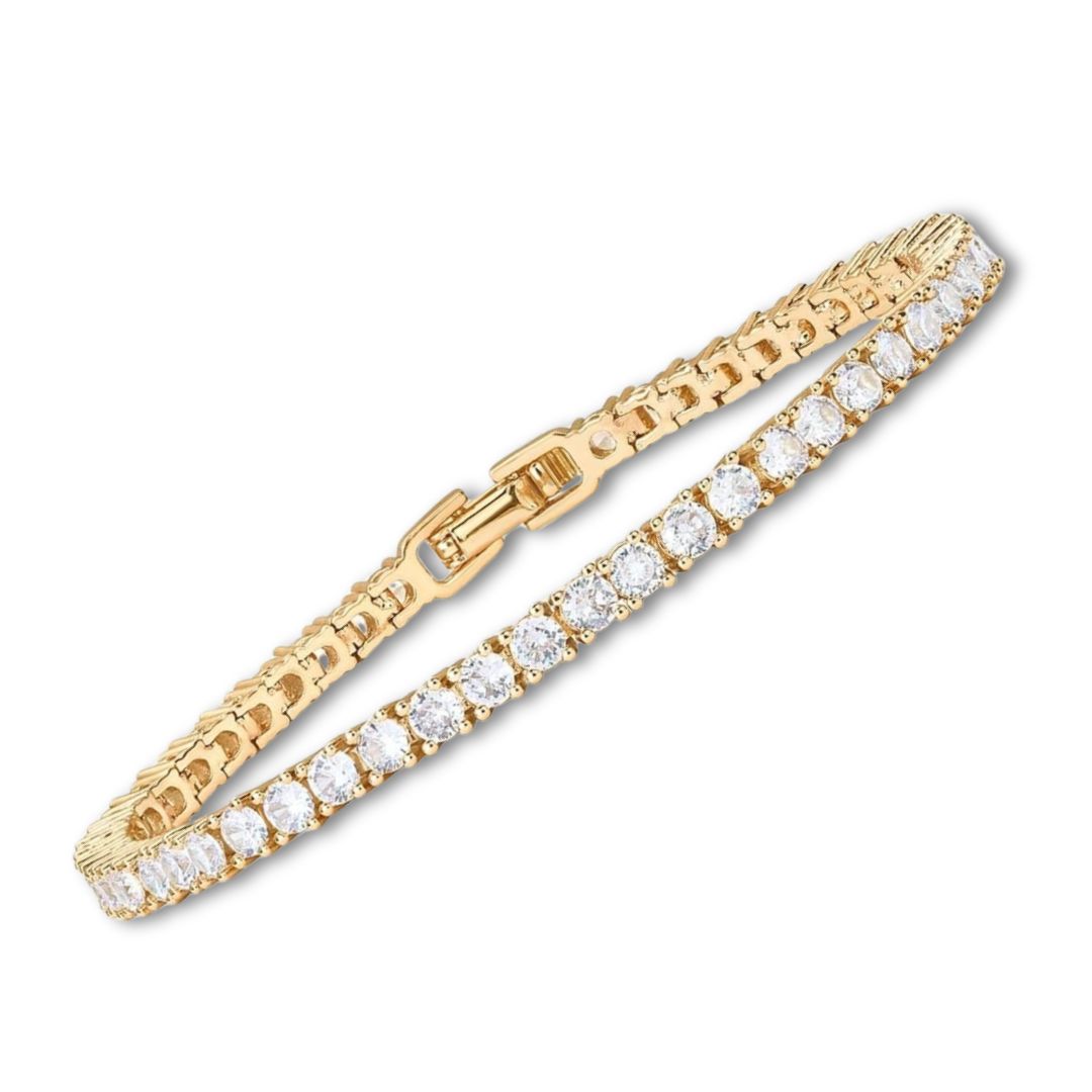 Double-Row Crystal Tennis Bracelet