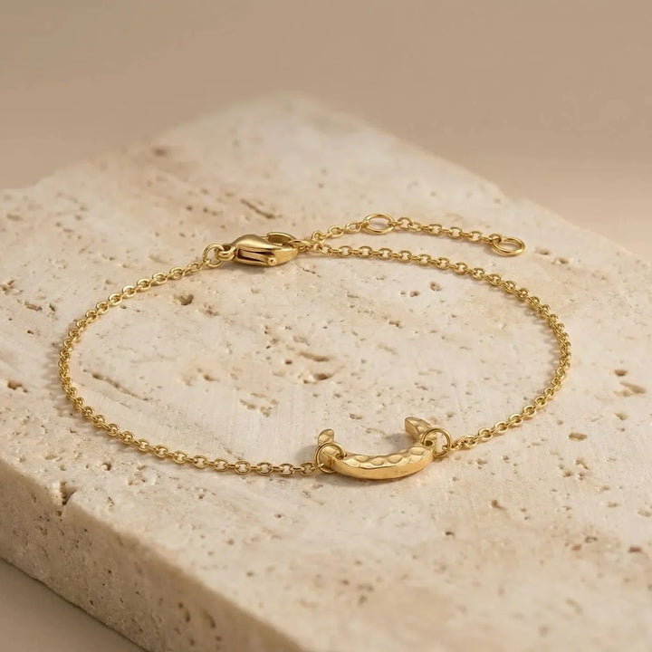 Lunaria Bracelet, shown on the model