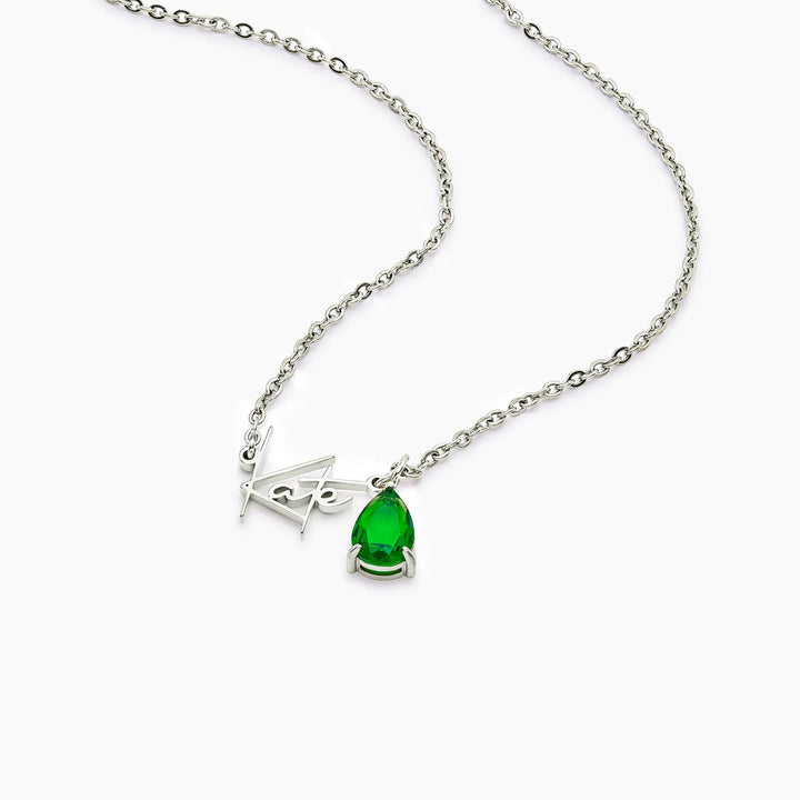Amélie Name and Birthstone Necklace