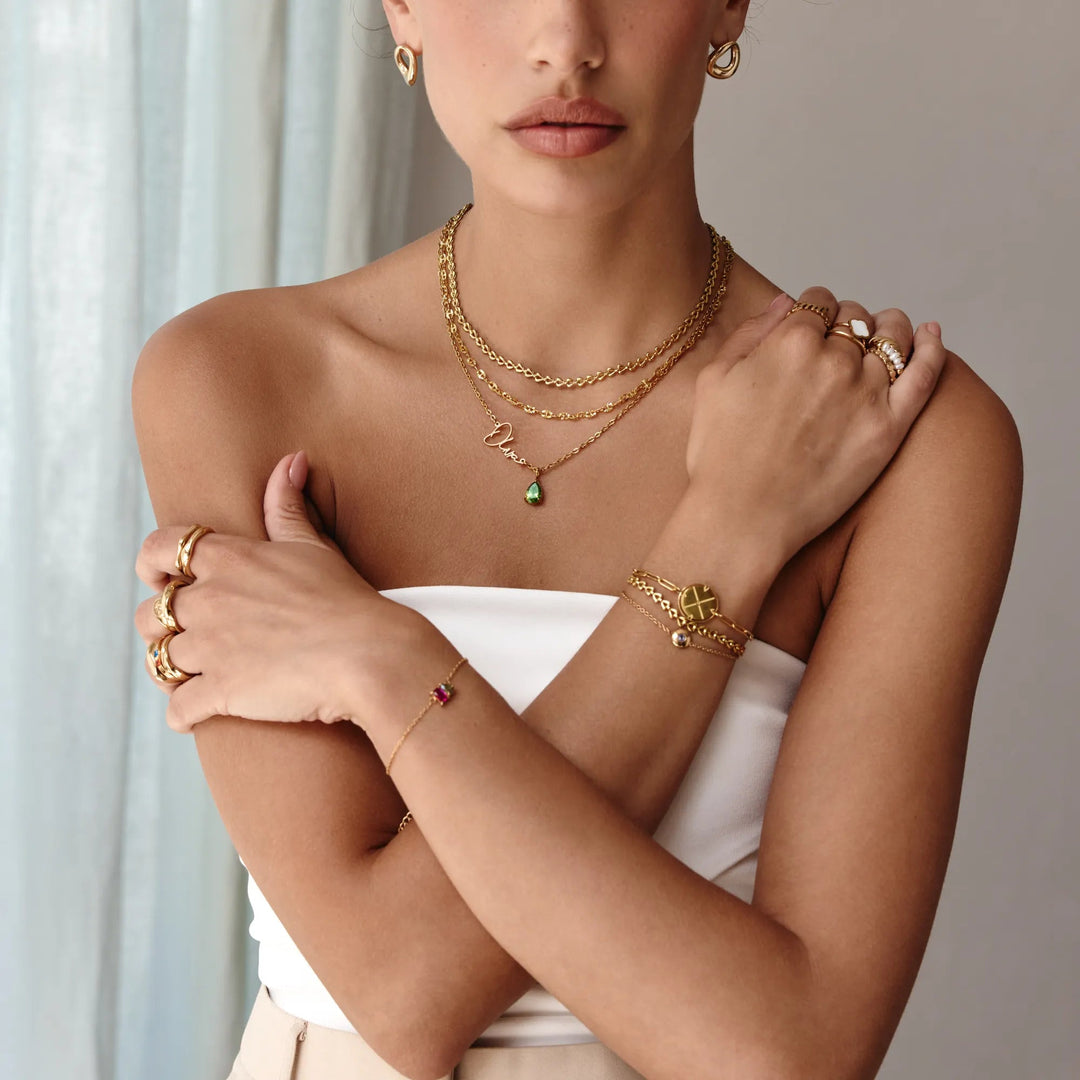 Amélie Name and Birthstone Necklace