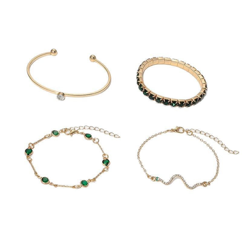 Sorina Feldwyn Emerald Bracelet Set | Gold-Tone