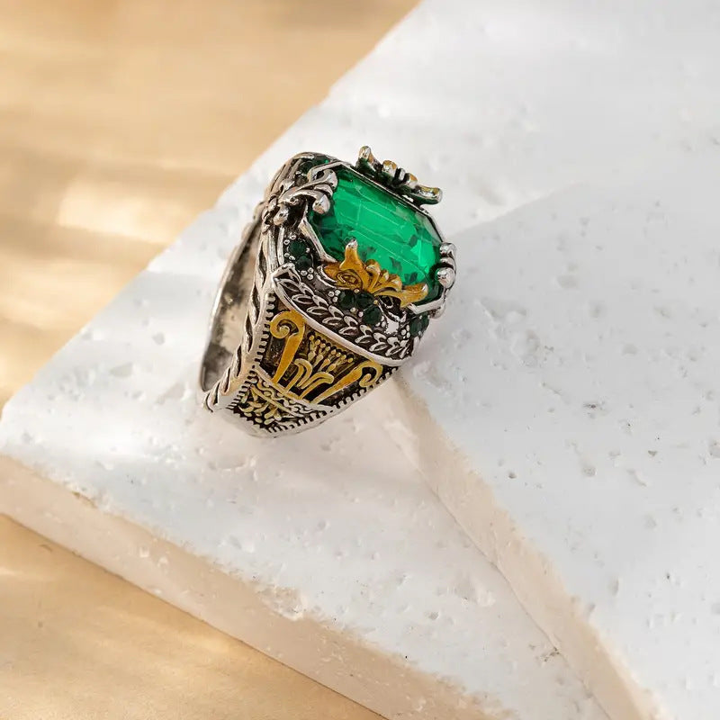 Klara Emerin Emerald Ring | Two-Tone