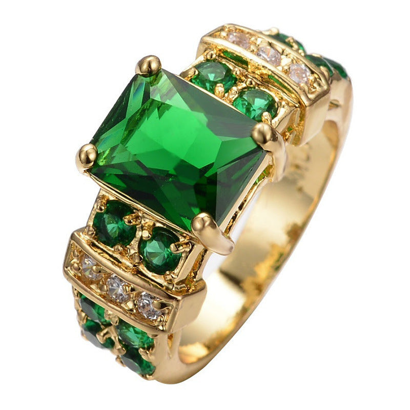 Averine Virdara Emerald Ring | Gold-Tone