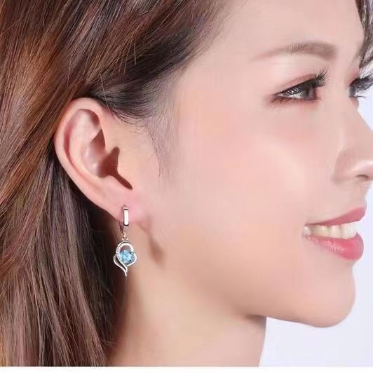 Eclipse Heart Drop Earrings | Silver-Tone