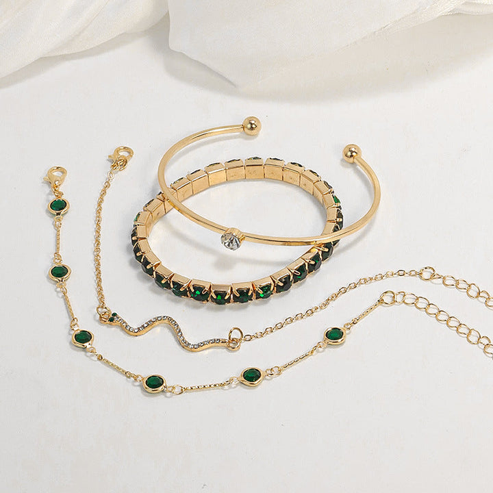 Sorina Feldwyn Emerald Bracelet Set | Gold-Tone