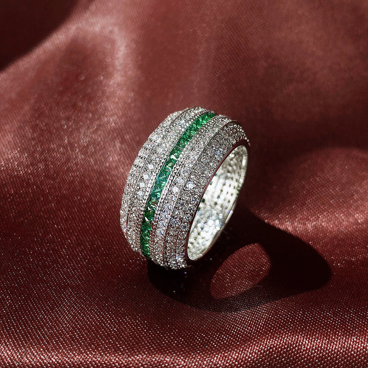 Celina Maroux Emerald Ring | Silver-Tone