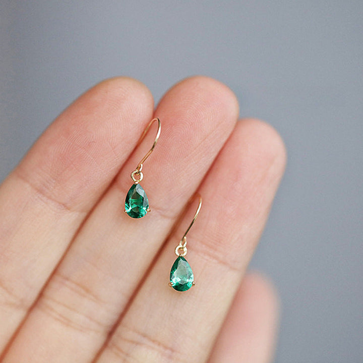 Colette Dufray Emerald Earrings | Gold-Tone