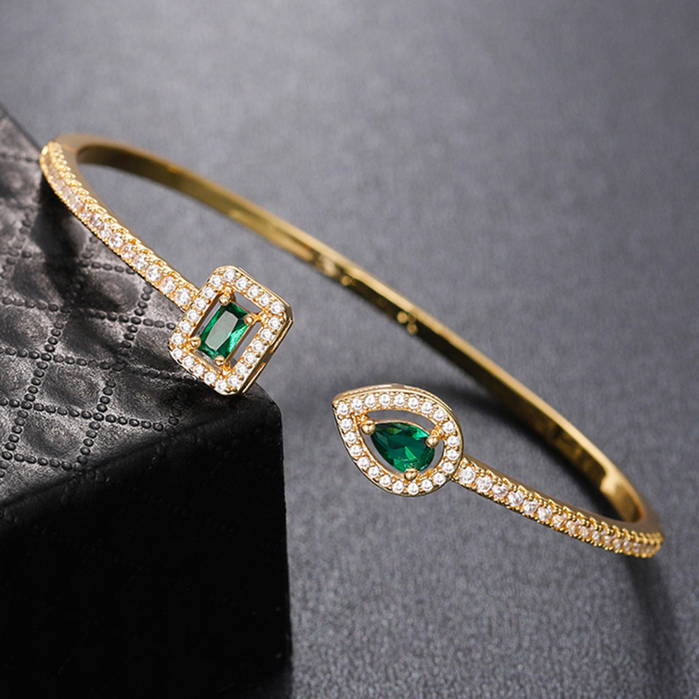 Verdeira Caruso Emerald Bracelet | Gold-Tone