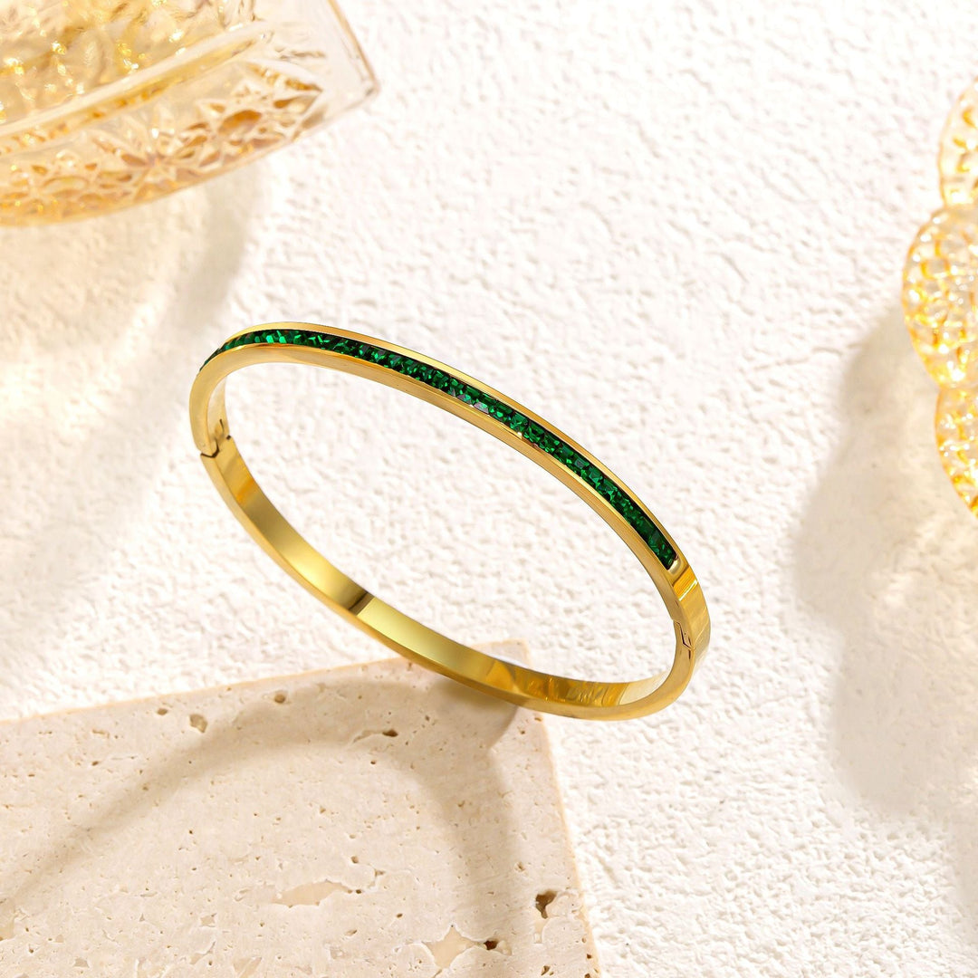 Celeste Viride Emerald Bracelet | Gold-Tone