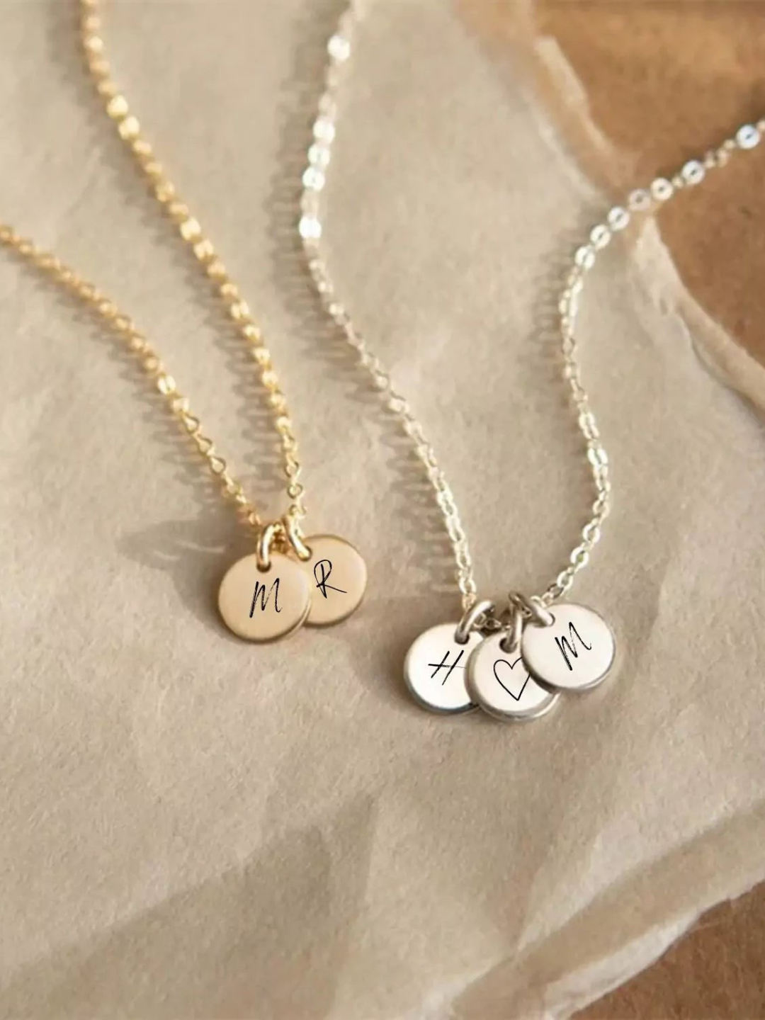 Allia Initial Charm Necklace, worn at the neckline