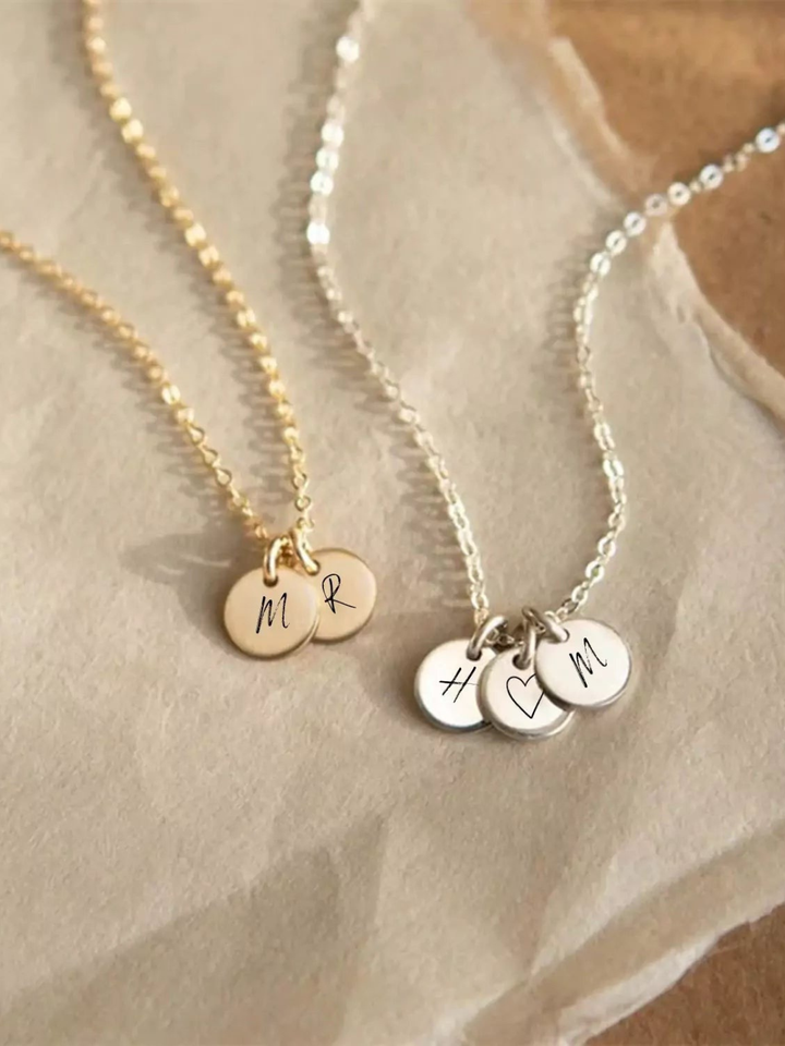 Allia Initial Charm Necklace, worn at the neckline