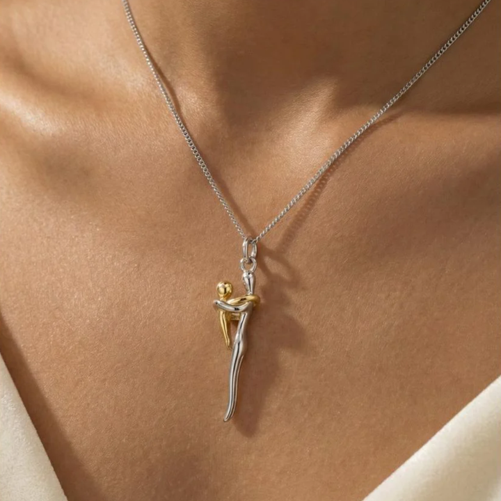 Eternal Love Necklace, worn at the neckline