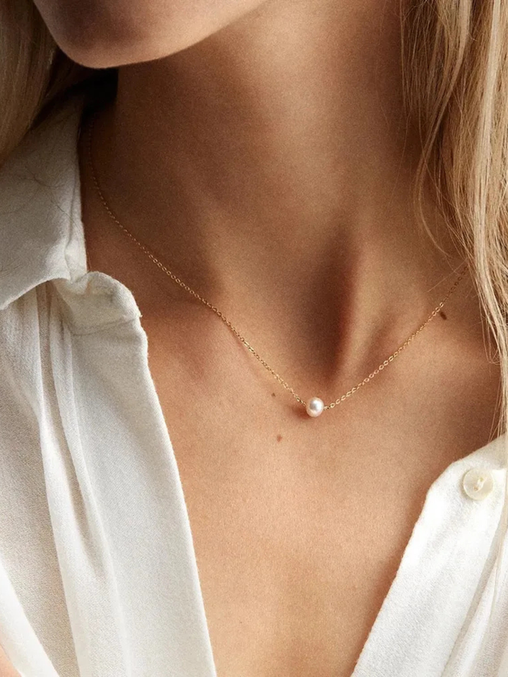 Alvessa Necklace, worn at the neckline