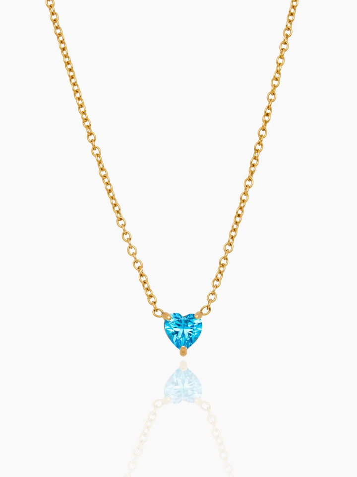 Heart Birthstone Necklace