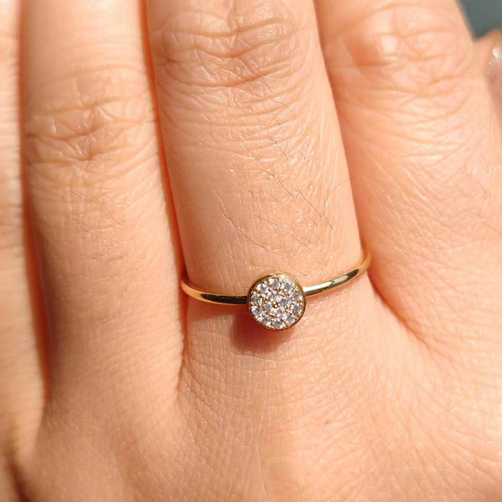 Selene Classic Birthstone Ring, shown on the model