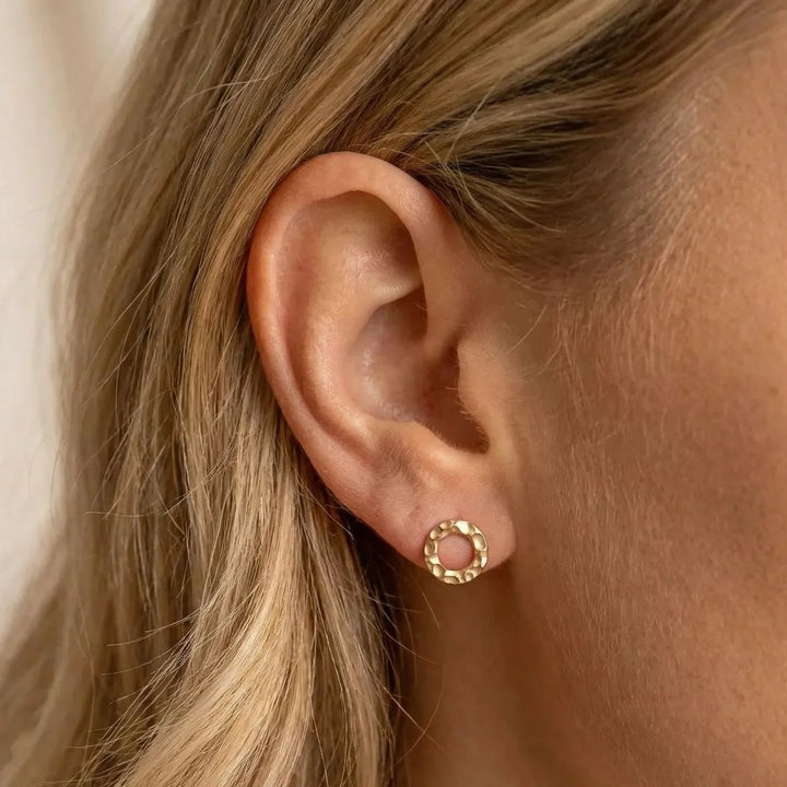 Alisa Earrings, shown on the model