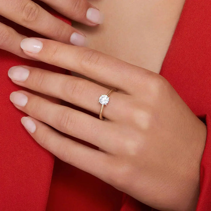 Gold-Tone Diamond-Style Ring