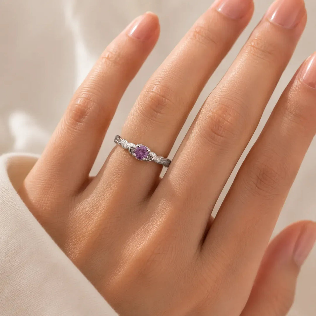 Timeless Solitaire Silver-Tone Ring