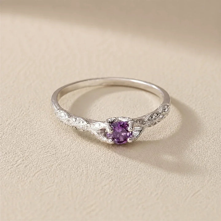 Timeless Solitaire Silver-Tone Ring