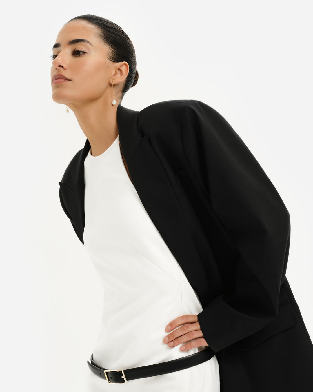 Talea Pearl Chain Earrings, shown on a plain background