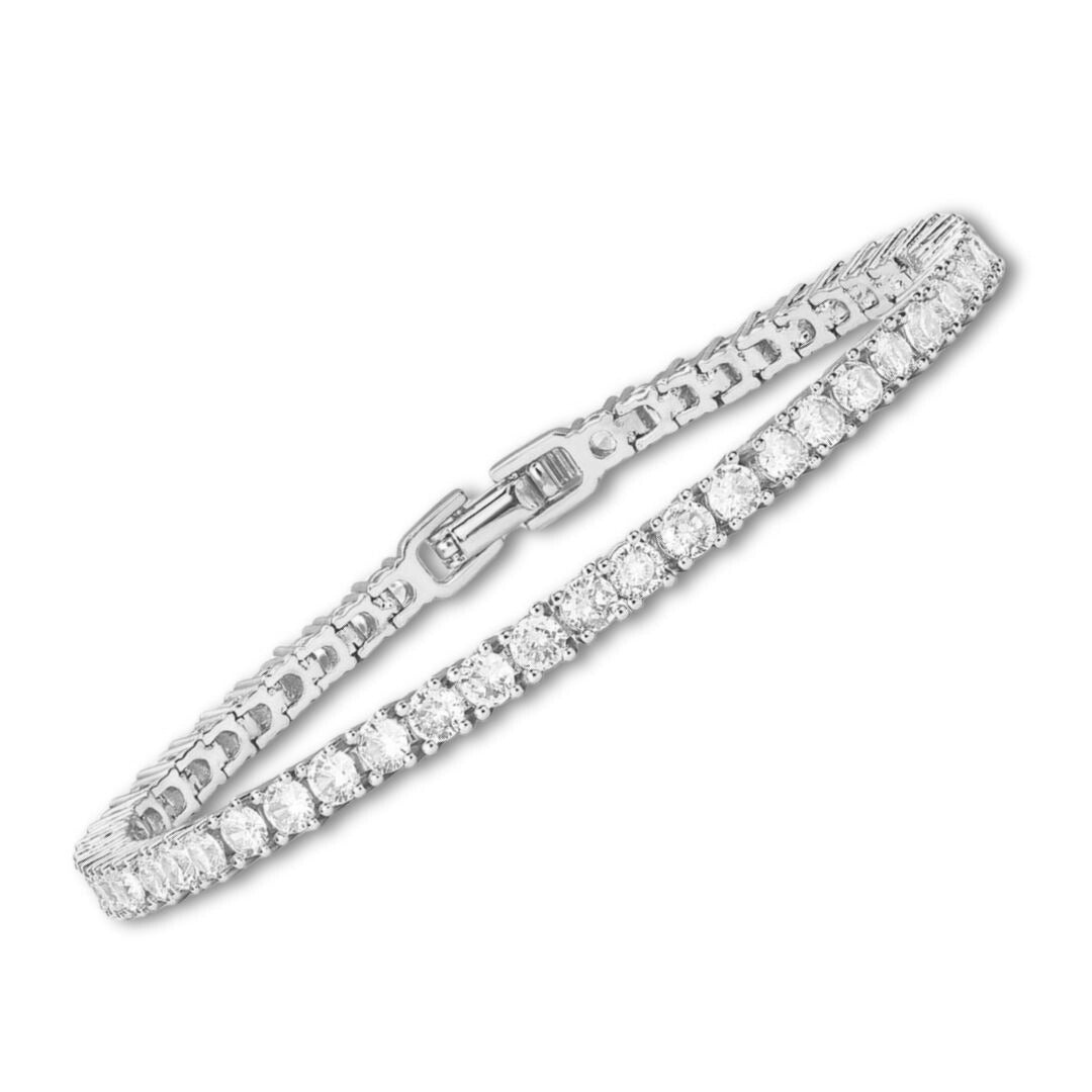 Double-Row Crystal Tennis Bracelet