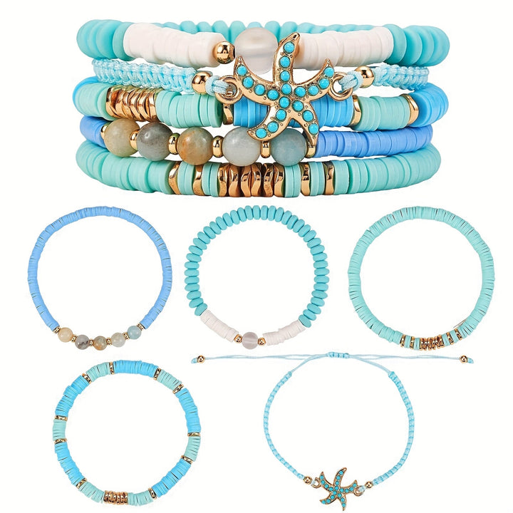 Luxe Pearl Coastal Bracelet Set of 5