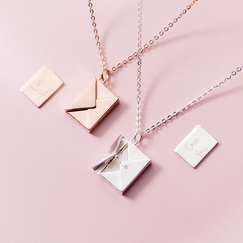 Love Letter Necklace, shown on a plain background