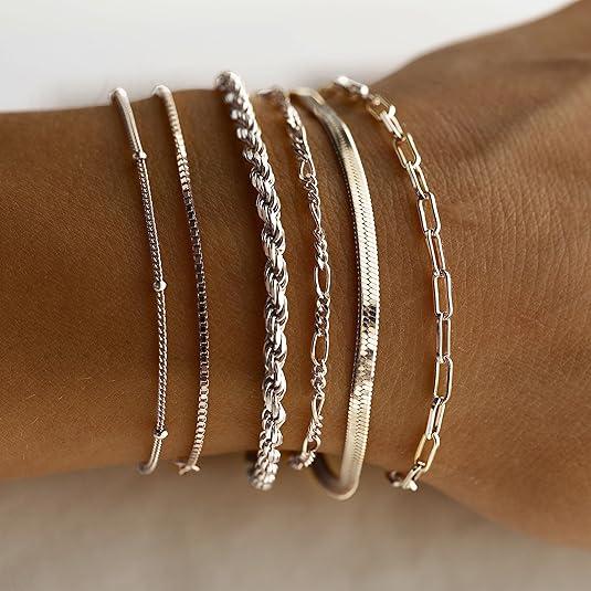 Six-Chain Stacking Bracelet Set