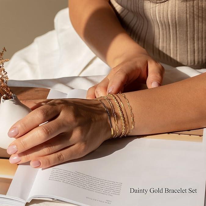 Six-Chain Stacking Bracelet Set