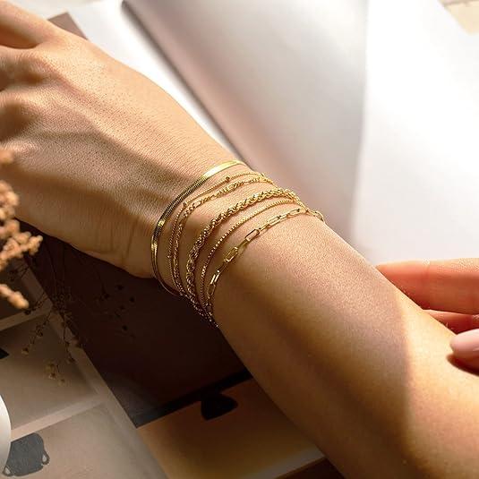 Six-Chain Stacking Bracelet Set