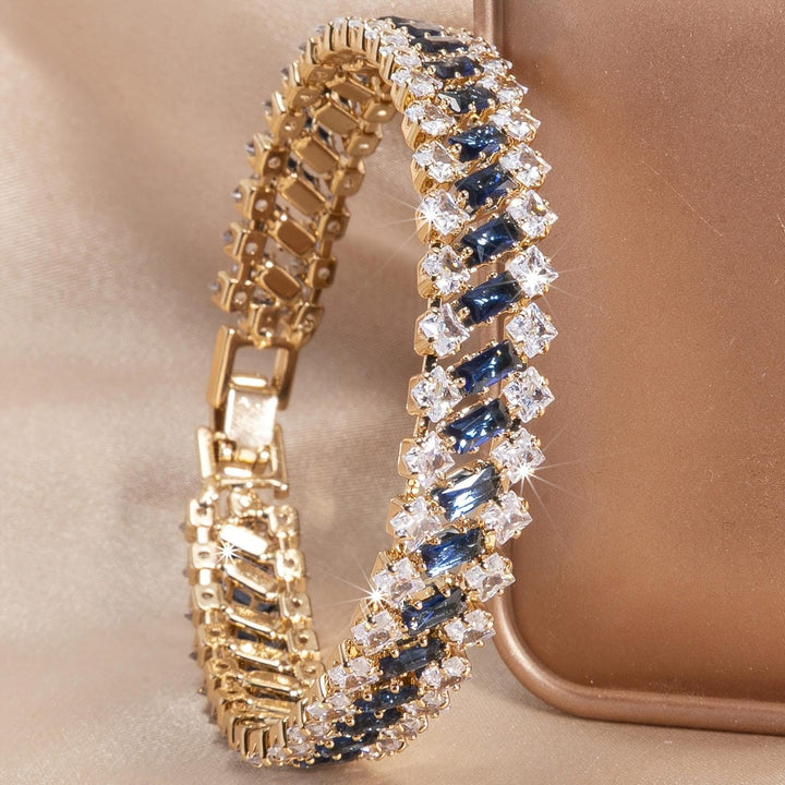 Carolina Geometric Sapphire Stone Bracelet