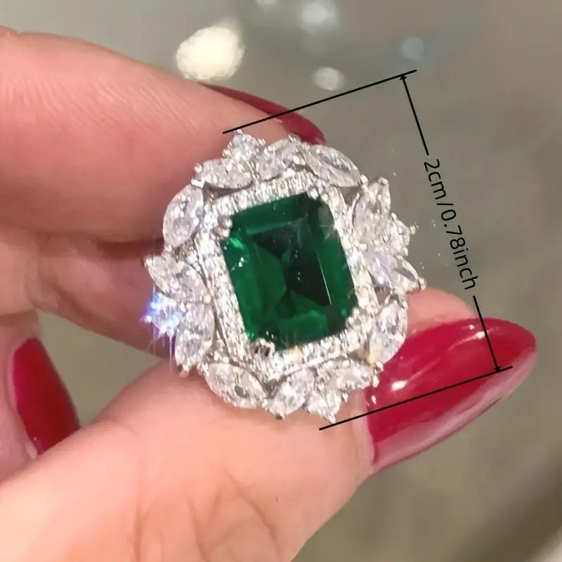Vivessa Elvryn Emerald Earrings | Silver-Tone